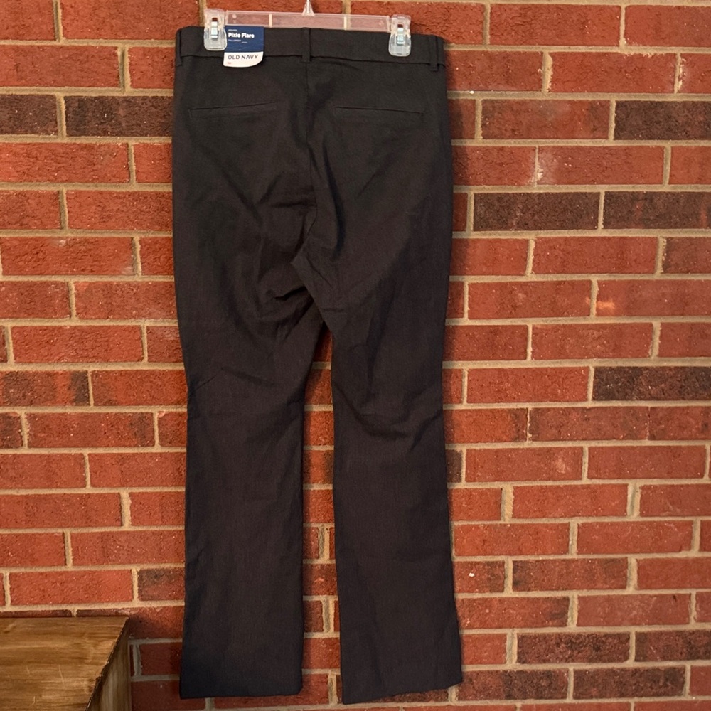 Old Navy Pixie Flare Charcoal Full Length Dress Pants - Picture 5 of 11